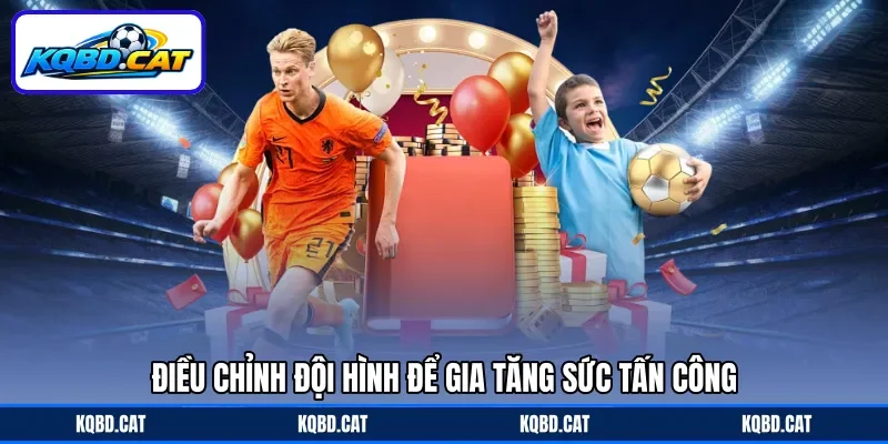 Điều chỉnh đội hình để gia tăng sức tấn công Điều chỉnh đội hình để gia tăng sức tấn công