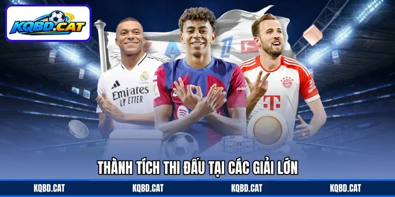 Thành tích thi đấu tại các giải lớn
